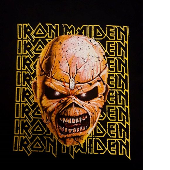 Iron Maiden Eddie Logo metal rock Official T-Shirt L NWT - Picture 2 of 3